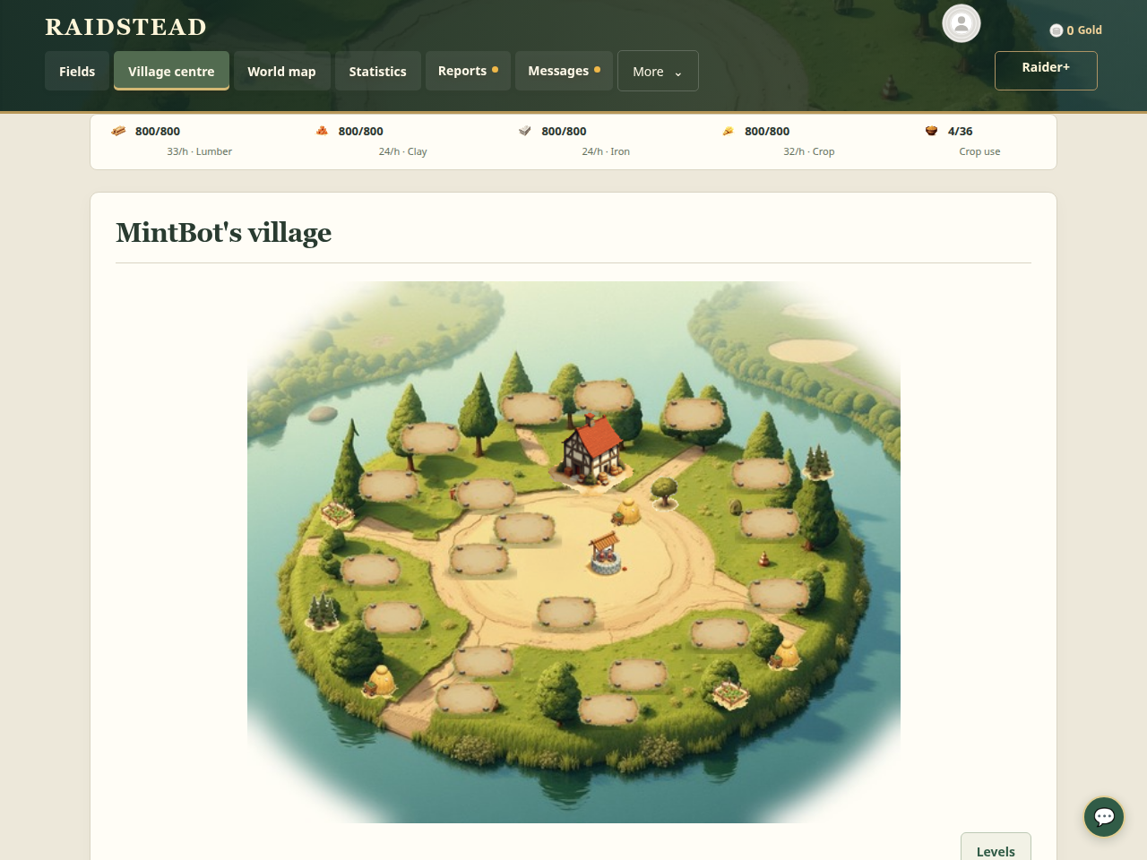 Village centre in the Raidstead development test village
